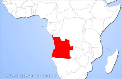 Angola location map