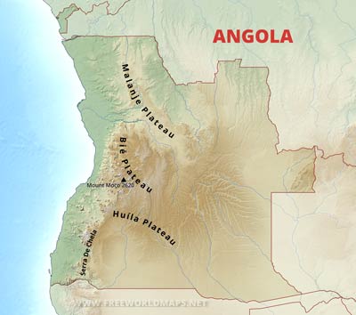 Angola mountain ranges