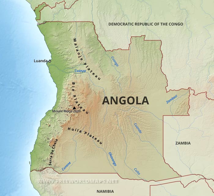 Angola Map