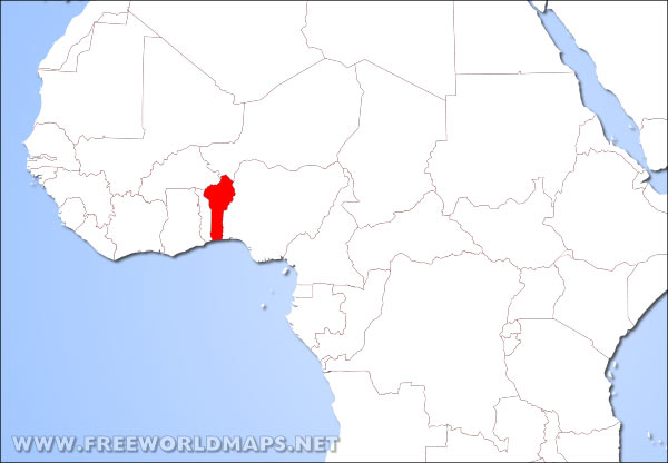 Benin location in Africa