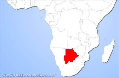 Botswana location map Botswana location map
