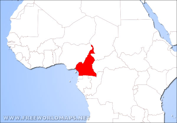 Cameroon location in Africa Cameroon location in Africa