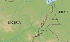 Physical map of Cameroon Physical map of Cameroon