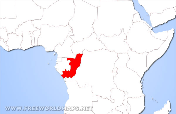 Congo location in Africa