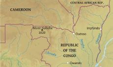 Physical map of Congo