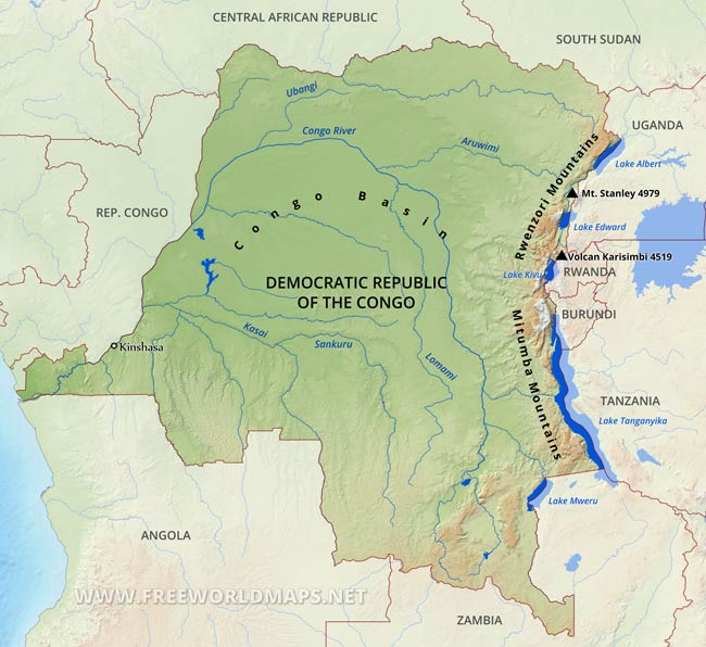Congo Democratic Republic Map