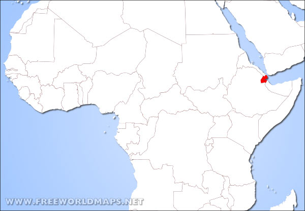 Djibouti location in Africa