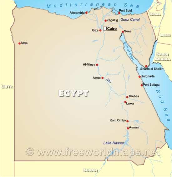 Egypt Political Map Egypt Political Map