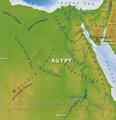 Egypt physical features Egypt physical features