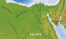 Physical map of Egypt Physical map of Egypt
