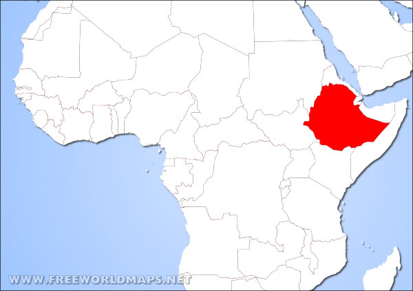 Ethiopia location in Africa Ethiopia location in Africa