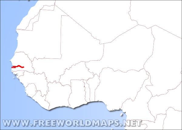 Gambia location in Africa Gambia location in Africa