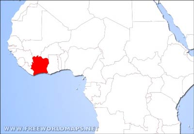 Ivory Coast location map