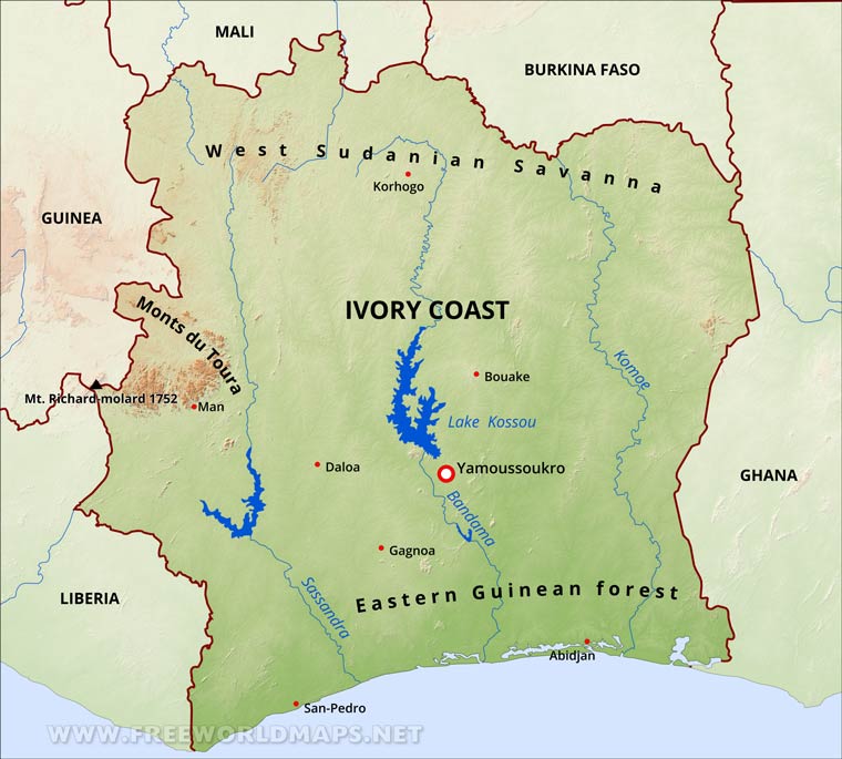 Ivory Coast Map