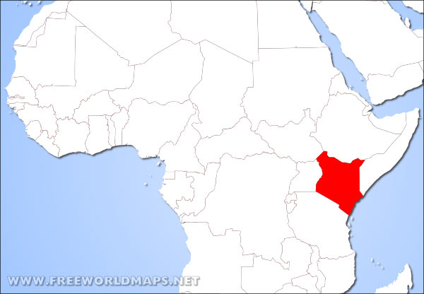 Kenya location in Africa Kenya location in Africa