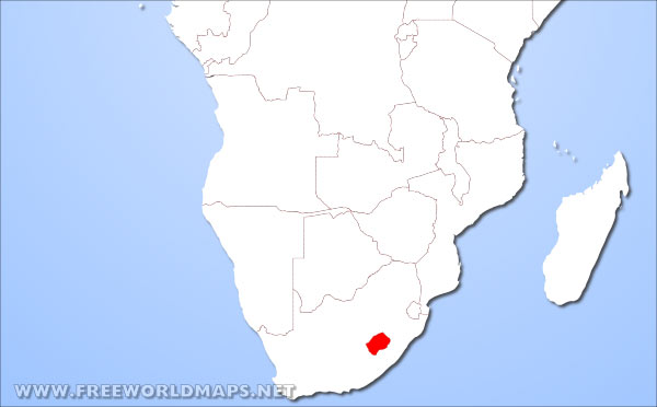 Lesotho location in Africa