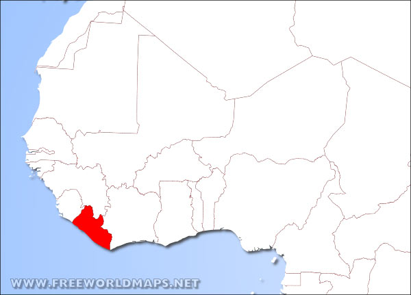 Liberia location in Africa
