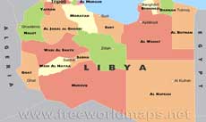 Libya political map