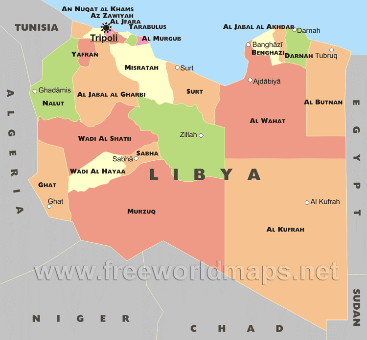 Libya Political Map