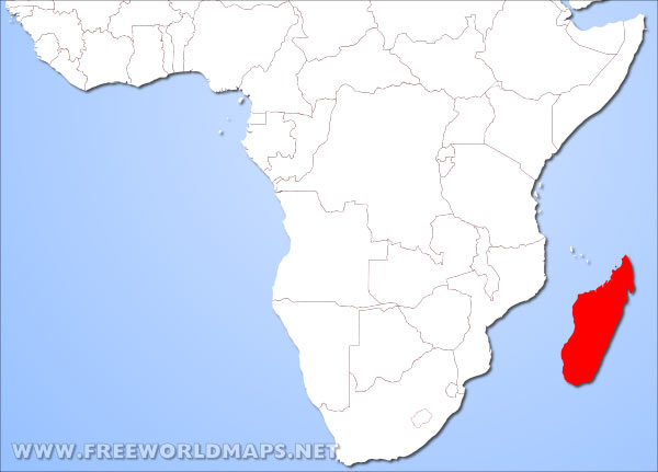 Madagascar location in Africa