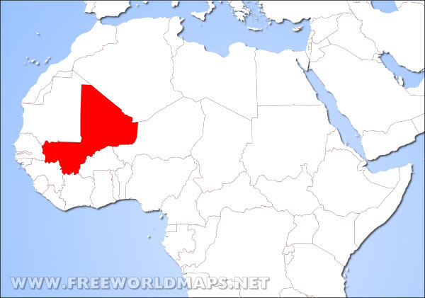 Mali location in Africa