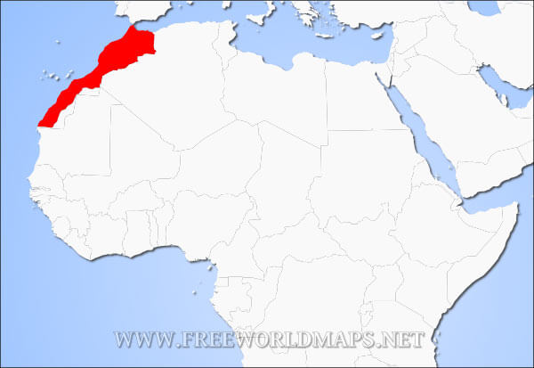 Morocco location in Africa Morocco location in Africa