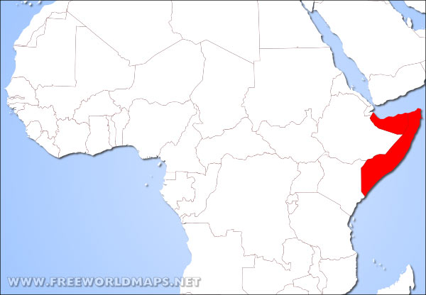 Somalia location in Africa Somalia location in Africa