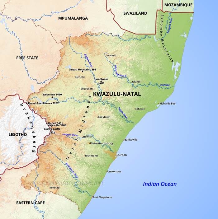 KwaZulu-Natal map