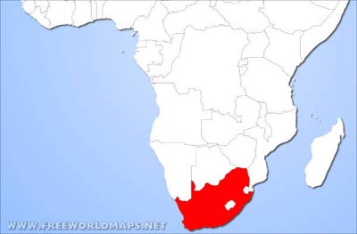 South Africa location map