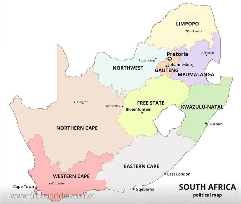 South Africa Political Map