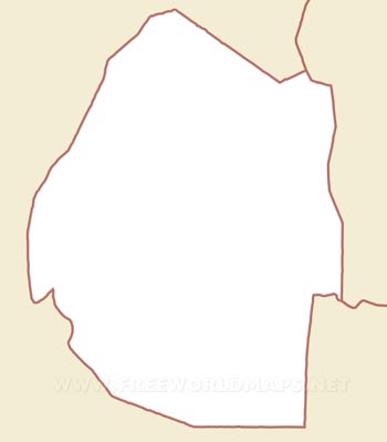 Eswatini blank outline map