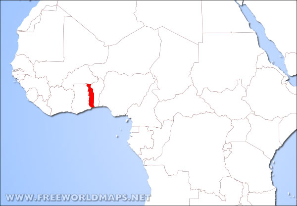 Togo location in Africa