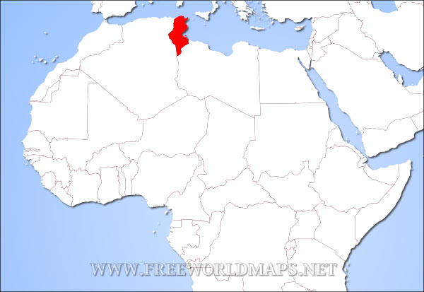 Tunisia location in Africa Tunisia location in Africa