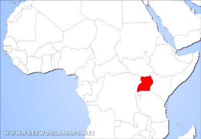 Uganda location map