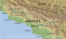 Physical map of Abkhazia Physical map of Abkhazia