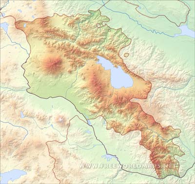 Armenia blank map