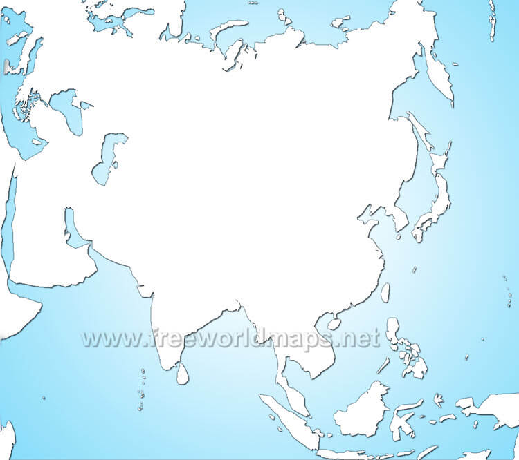 Asia Blank Map Asia Blank Map