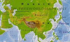 Asia physical map Asia physical map
