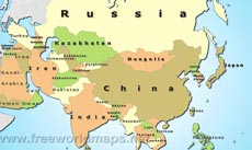 Asia political map Asia political map