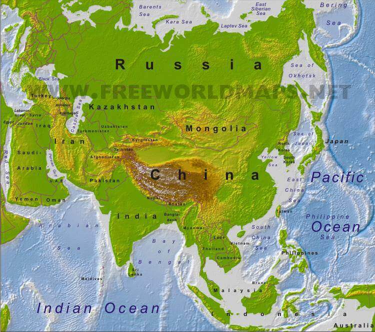 Asia geography and topography