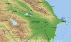 Physical map of Azerbaijan Physical map of Azerbaijan