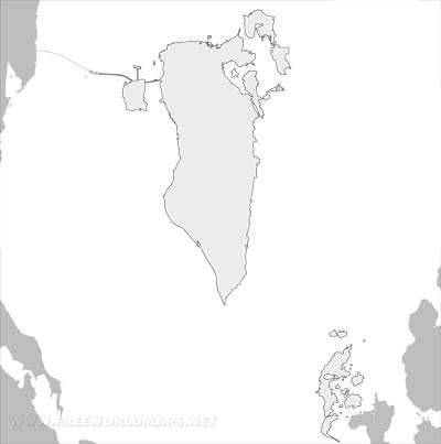Bahrain printable map
