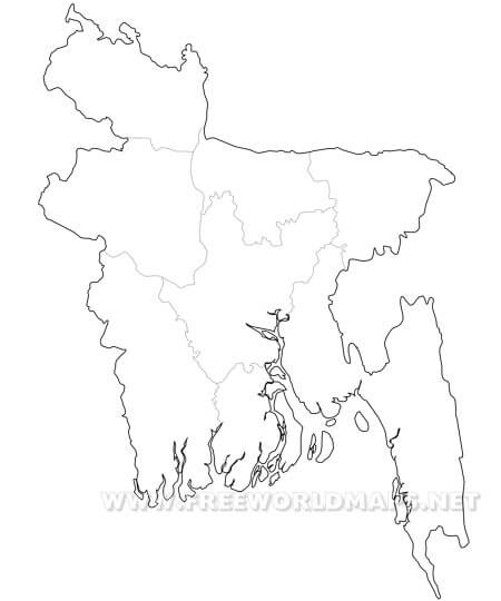 Bangladesh outline map