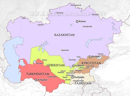 Central Asia cities