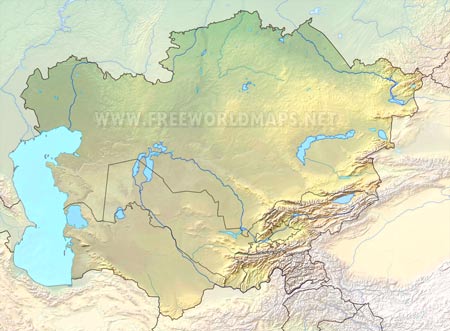 Central Asia HD map Central Asia HD map