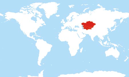 Central Asia location map