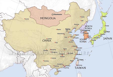 East Asia cities