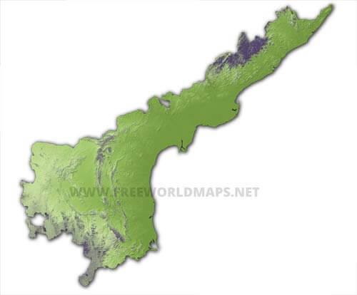 Andhra Pradesh HD blank map