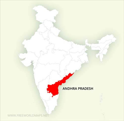 Andhra Pradesh location on India map