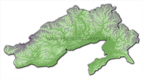 Arunachal Pradesh HD blank map